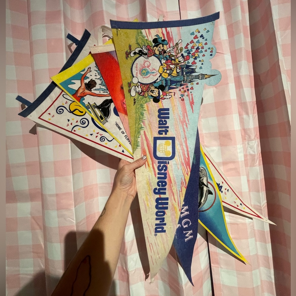 4 Walt Disney World Miami Seaquarium Felt Pennant Flags